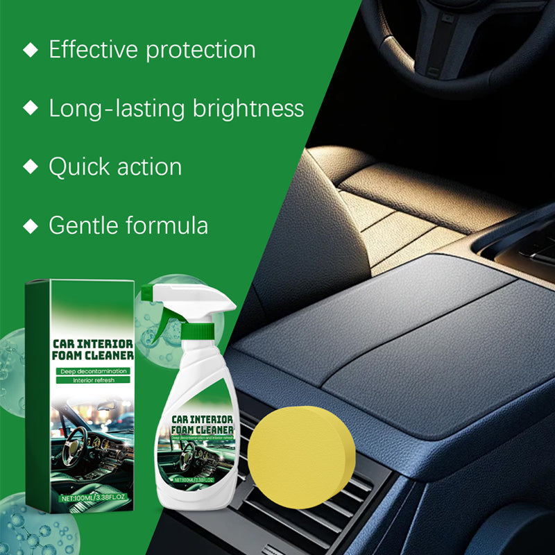 🌟VENTA CALIENTE🌟Limpiador eficaz de espuma para el interior del coche con esponja