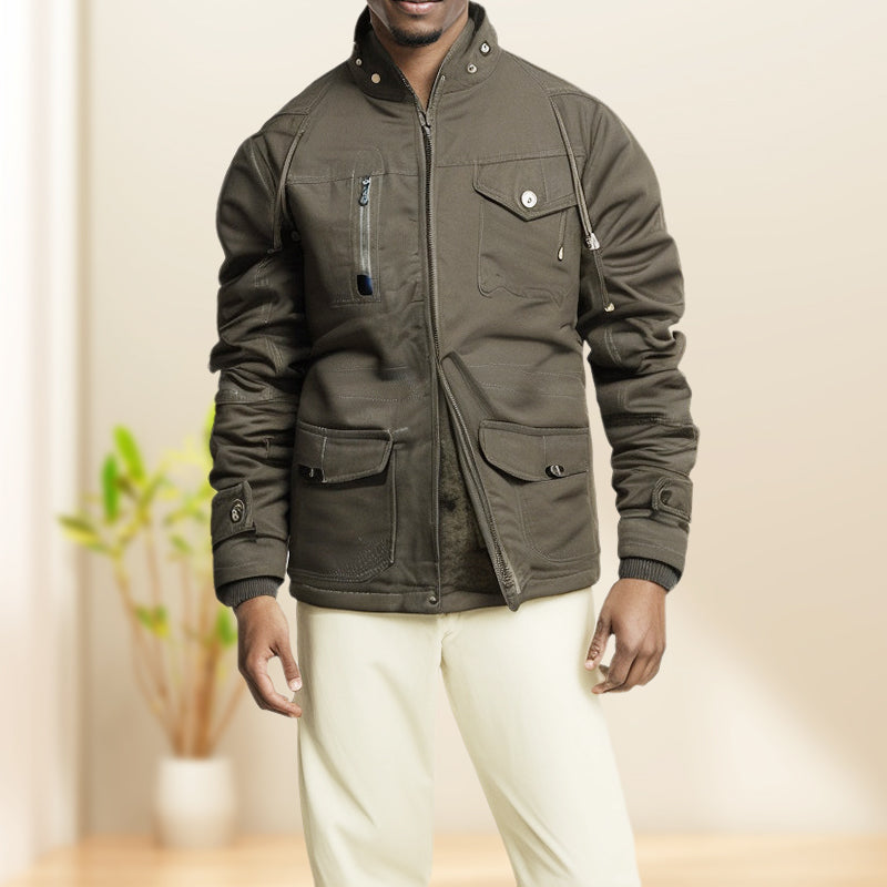 🔥50 % DE DESCUENTO POR TIEMPO LIMITADO🔥Chaqueta cargo de invierno con capucha para hombre