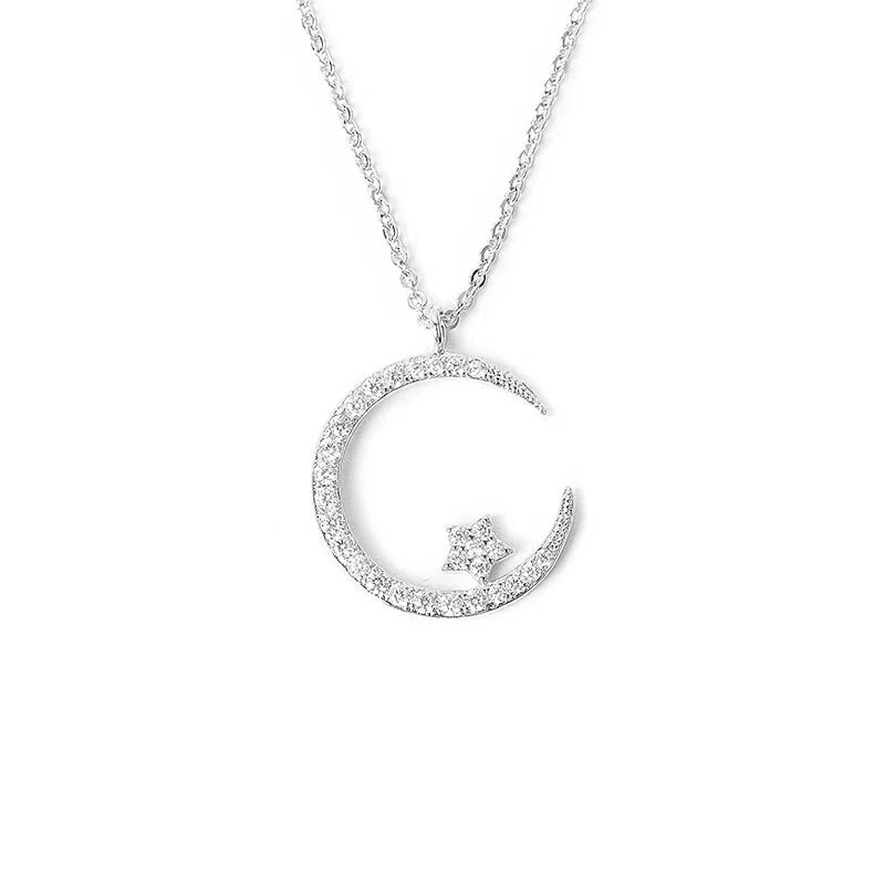 🌙Bright Night: Moon Star Necklace