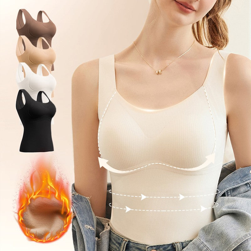 Thickened Warm Tank Top with Shelf Bra