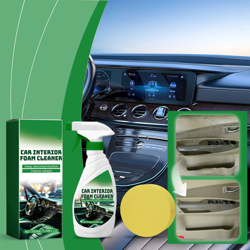 🌟HOT SALE🌟Effective Car Interior Foam Cleaner with Sponge