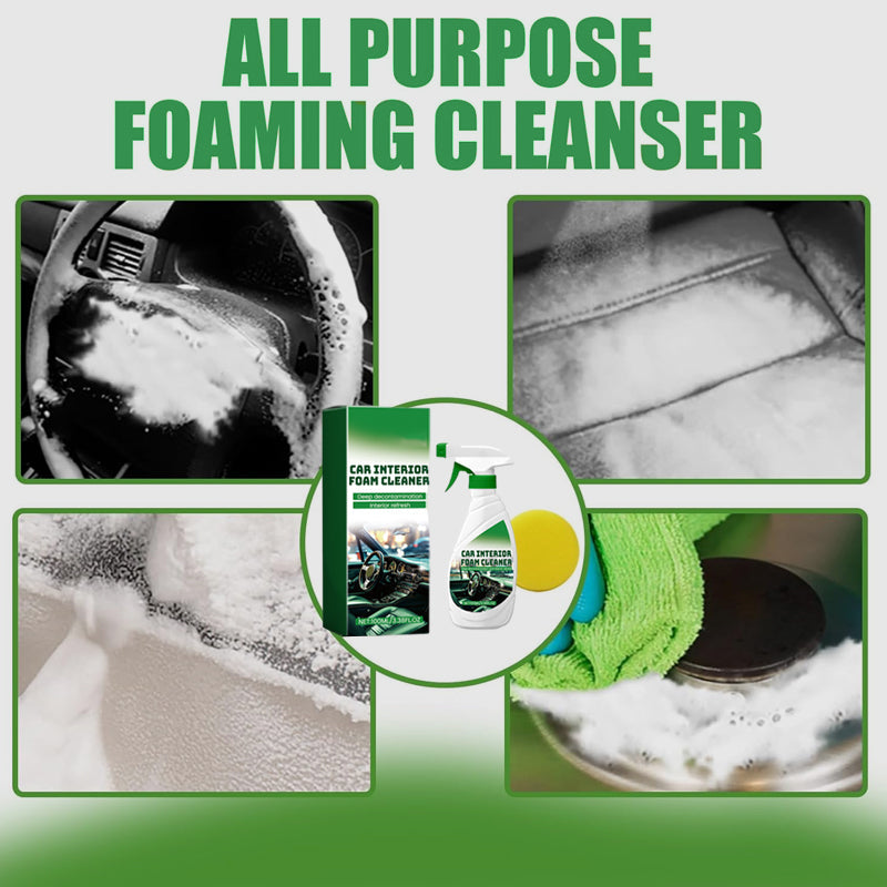 🌟HOT SALE🌟Effective Car Interior Foam Cleaner with Sponge