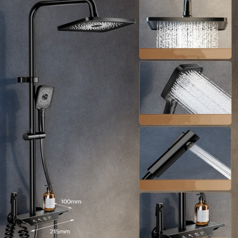 Intelligent Pressurized Thermostatic Digital Display Shower Faucet Set