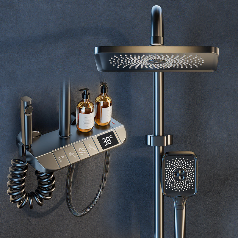 Intelligent Pressurized Thermostatic Digital Display Shower Faucet Set