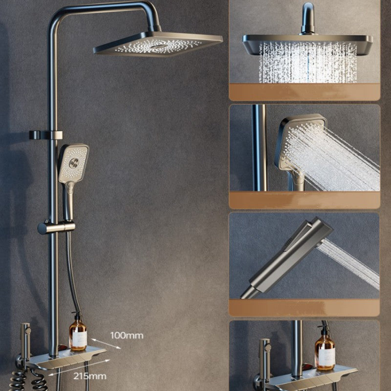 Intelligent Pressurized Thermostatic Digital Display Shower Faucet Set