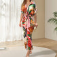 🔥Limited Time 50% OFF🔥Printed Waist Cinching Shirt Dress