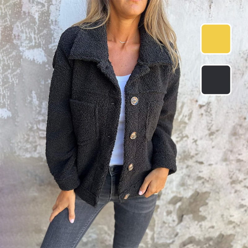 Women's Warm Lapel Cropped Jacket