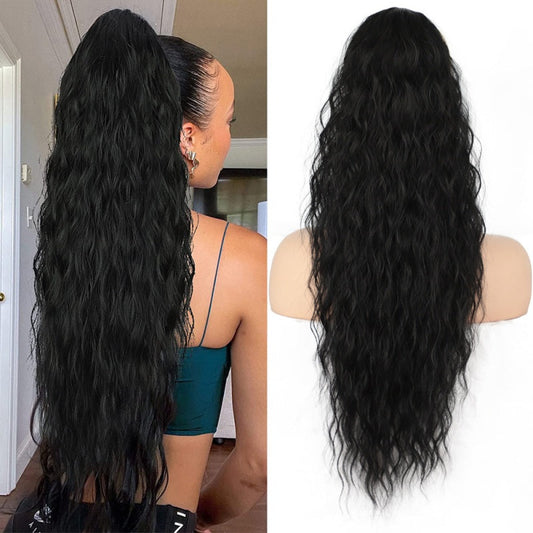 💜 LAST DAY PROMOTION - 50%OFF💜Curly Wavy Frizzy Hair Extension with Ponytail