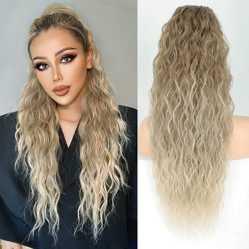 💜 LAST DAY PROMOTION - 50%OFF💜Curly Wavy Frizzy Hair Extension with Ponytail