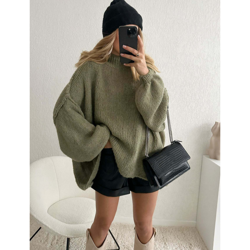 🔥2025 Hot Sale - 49% OFF💃Women's Warm Mock Neck Loose Fit Sweater