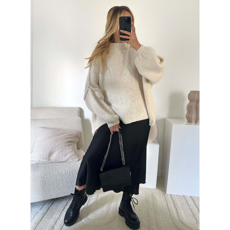 🔥2025 Hot Sale - 49% OFF💃Women's Warm Mock Neck Loose Fit Sweater