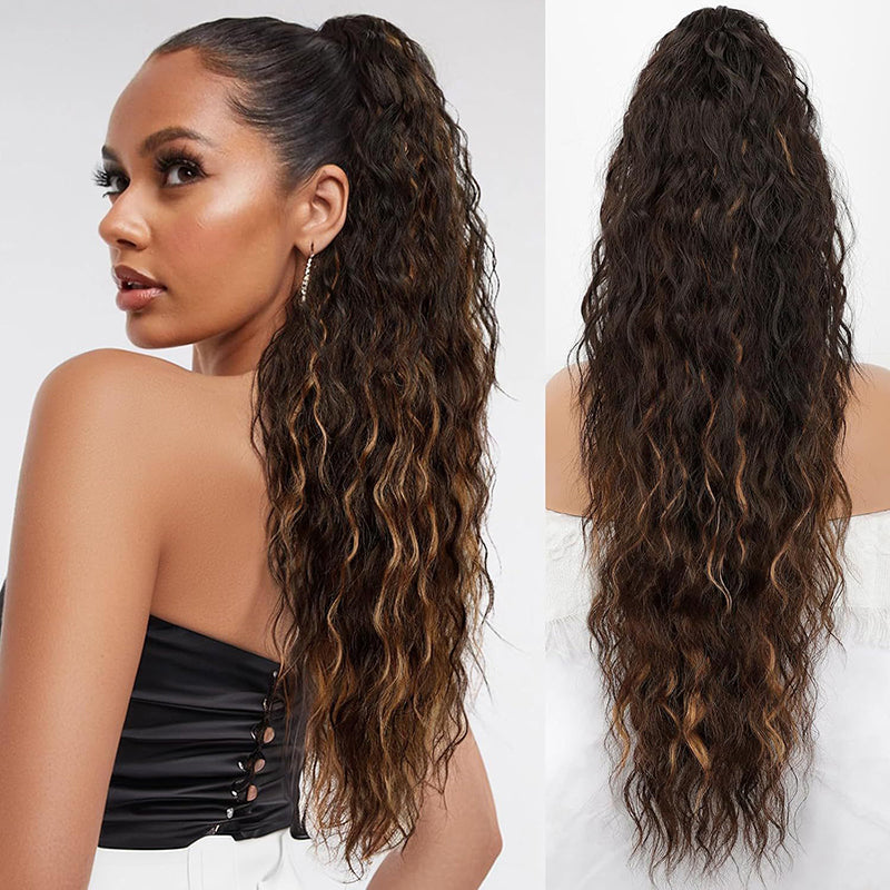 💜 LAST DAY PROMOTION - 50%OFF💜Curly Wavy Frizzy Hair Extension with Ponytail