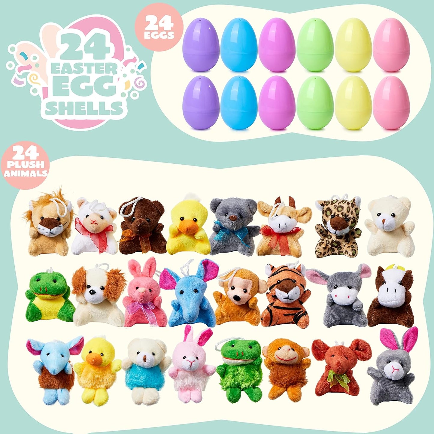 🎁Easter Hot Sale 50% OFF🎁Prefilled Easter Eggs, Filled with Plush Animal Toys